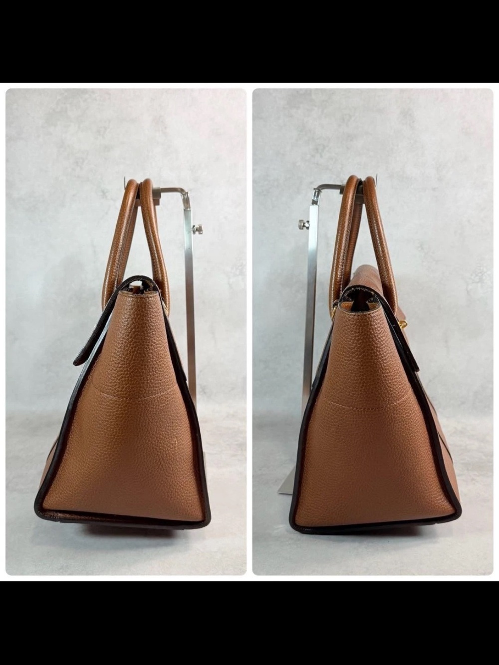 Mulberry Brown Pebbled Leather Bayswater Tote with Strap - Picture 6 of 11